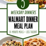 Walmart Dinner Meal Plan Pinterest meal plan pin