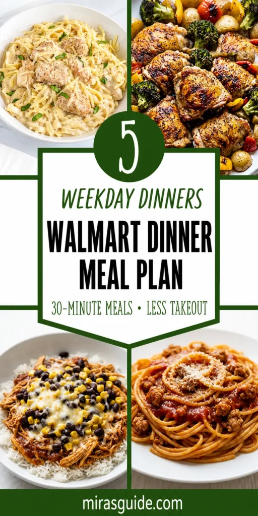 Walmart Dinner Meal Plan Pinterest meal plan pin