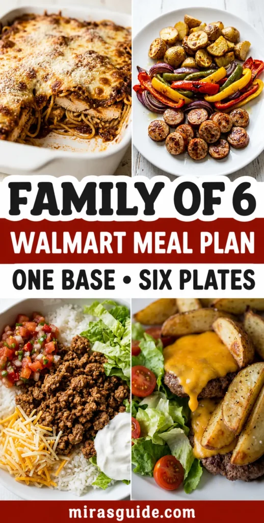 Walmart Meal Plan Family of 6 Pinterest meal plan pin