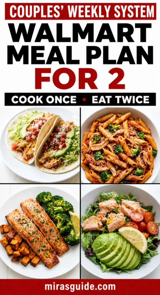Walmart Meal Plan for 2 Pinterest meal plan pin