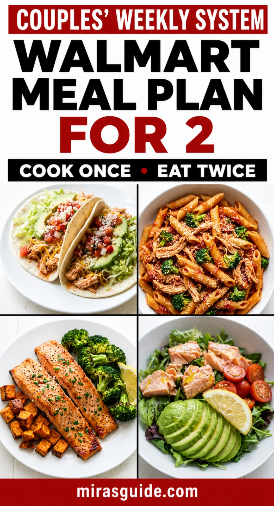 Walmart Meal Plan for 2 Pinterest meal plan pin