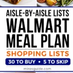 Walmart Meal Plan Shopping Lists Pinterest meal plan pin