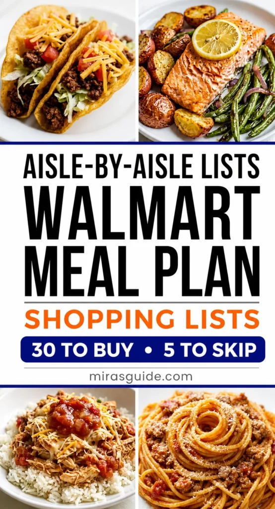 Walmart Meal Plan Shopping Lists Pinterest meal plan pin