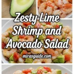 Zesty lime shrimp and avocado salad with tomato and cilantro