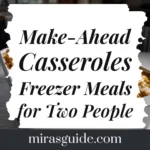 Freezer Casseroles for Two (8 Small-Batch Pans) — freezer meal prep pin graphic