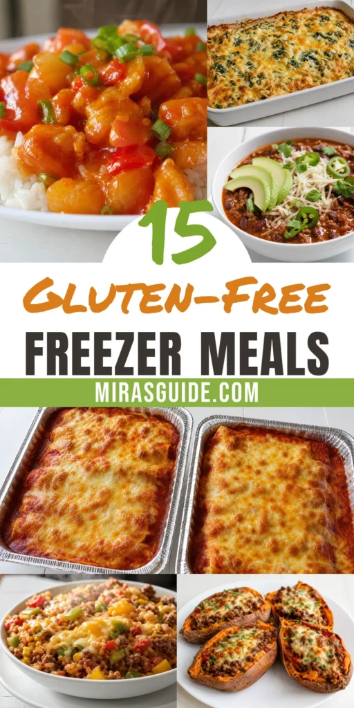 15 Gluten-Free Freezer Meals (That Actually Freeze Well) — freezer meal prep pin graphic