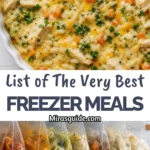Make-Ahead Freezer Meals for a Month (28 Dinners) — freezer meal prep pin graphic